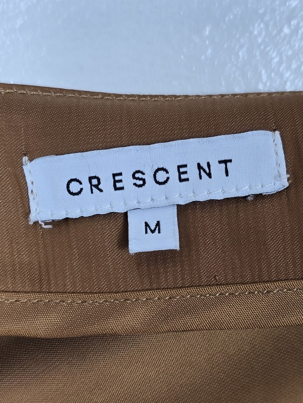 Crescent Gabrielle Crushed Satin Bias Cut Maxi Skirt Espresso Brown M - Picture 12 of 14